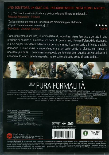 Una pura formalità di Giuseppe Tornatore - DVD - 2