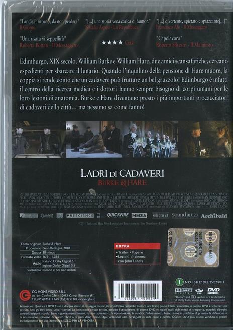Burke & Hare. Ladri di cadaveri di John Landis - DVD - 2