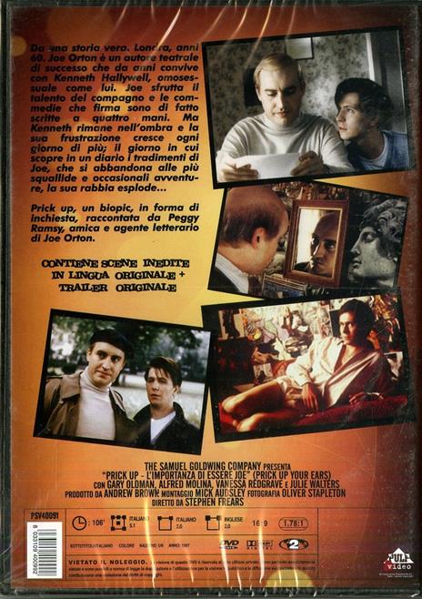 Prick up. L'importanza di essere Joe di Stephen Frears - DVD - 2