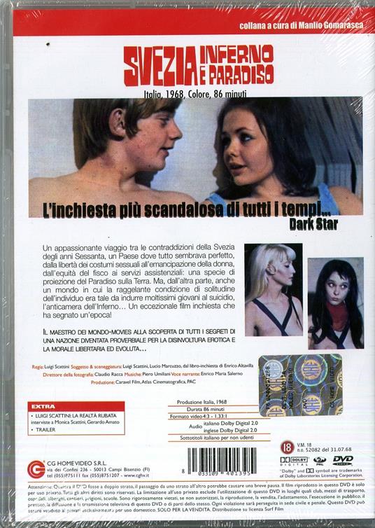 Svezia, Inferno e Paradiso di Luigi Scattini - DVD - 2