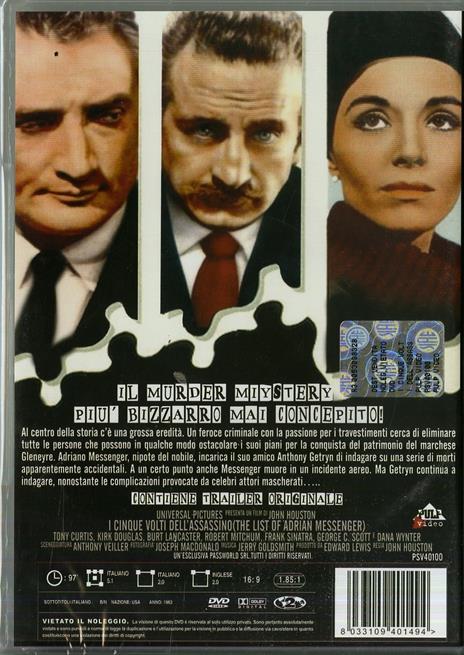 I cinque volti dell'assassino di John Huston - DVD - 2