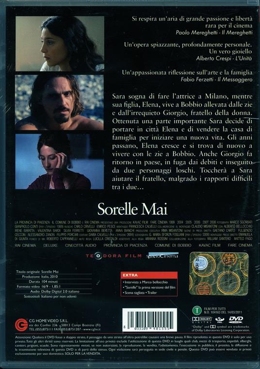Sorelle Mai di Marco Bellocchio - DVD - 2