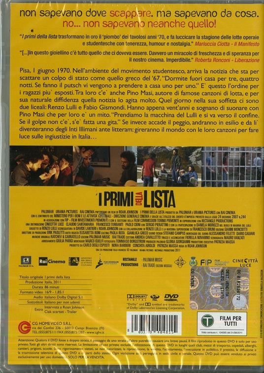 I primi della lista di Roan Johnson - DVD - 2