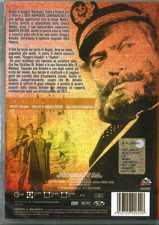 Rapporto confidenziale di Orson Welles - DVD - 2