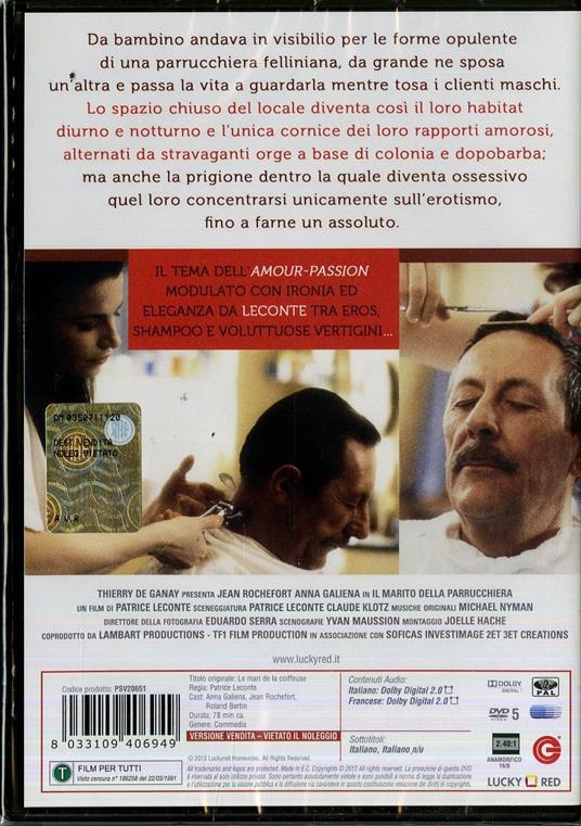 Il marito della parrucchiera di Patrice Leconte - DVD - 2