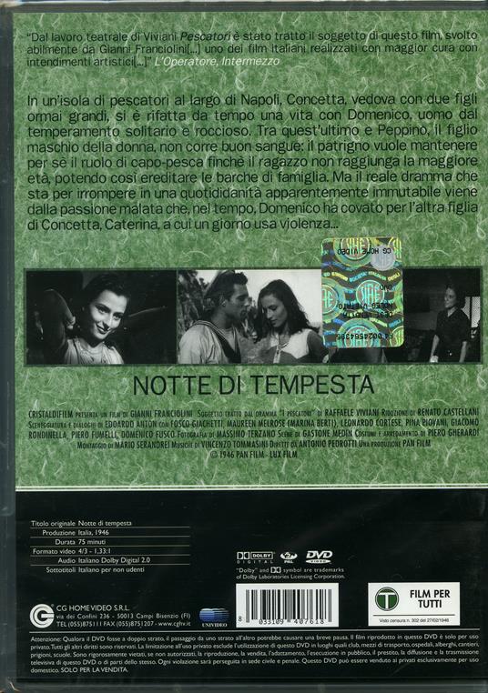 Notte di tempesta di Gianni Franciolini - DVD - 2