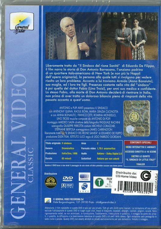 Il sindaco di Antonio Avati,Pupi Avati - DVD - 2