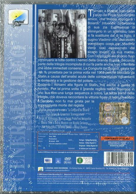 La congiura dei Boiardi di Sergej M. Ejzenstejn - DVD - 2