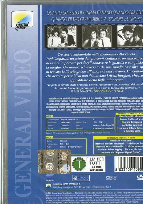 Signore e signori (2 DVD)<span>.</span> Special Edition di Pietro Germi - DVD - 2