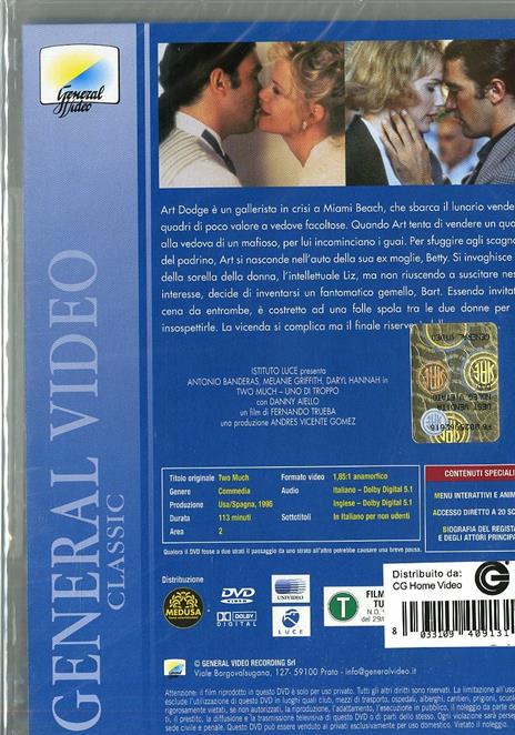 Two Much. Uno di troppo di Fernando Trueba - DVD - 2
