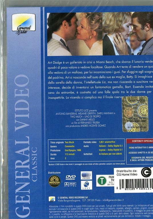 Two Much. Uno di troppo di Fernando Trueba - DVD - 2
