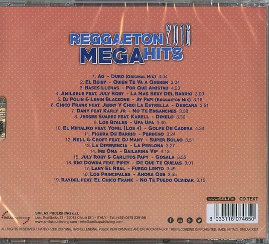 Reggaeton 2016 Mega Hits - CD Audio + DVD - 2