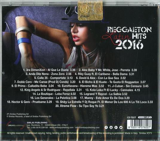 Reggaeton Latin Hits - CD Audio - 2