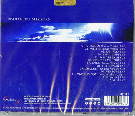 Dreamland - CD Audio di Robert Miles - 2