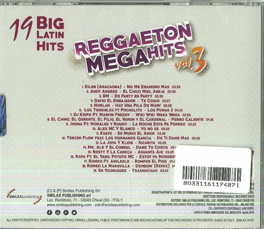 Reggaeton Mega Hits - CD Audio - 2