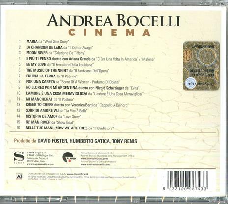 Cinema (Deluxe Edition) - CD Audio di Andrea Bocelli - 2