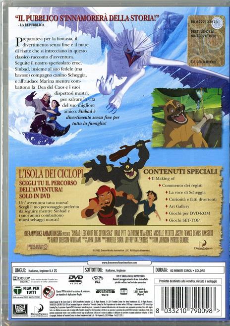 Sinbad. La leggenda dei sette mari di Patrick Gilmore,Tim Johnson - DVD - 2