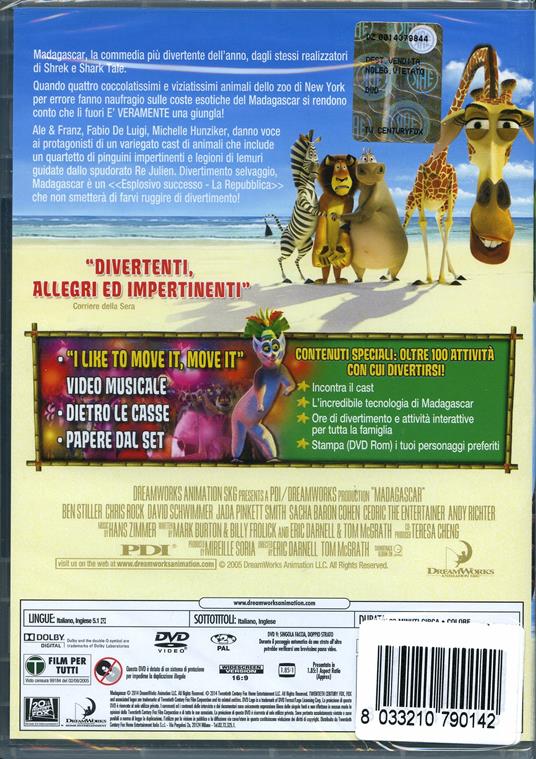 Madagascar (DVD) di Eric Darnell,Tom McGrath - DVD - 2