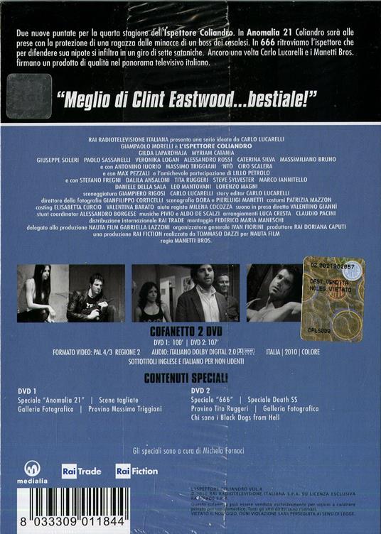 L' ispettore Coliandro. Vol. 4 (2 DVD) di Manetti Bros. - DVD - 2