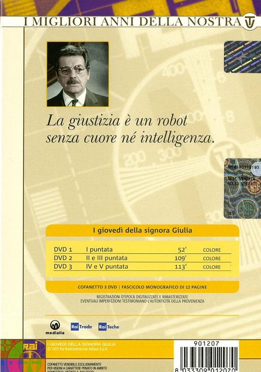 I giovedì della signora Giulia (3 DVD) di Massimo Scaglione,Paolo Nuzzi - DVD - 2