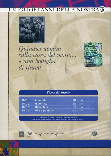 L' isola del tesoro (4 DVD) di Anton Giulio Majano - DVD - 2