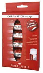 Cartoleria Colle Stick da 20gr - 6 pezzi Faber-Castell