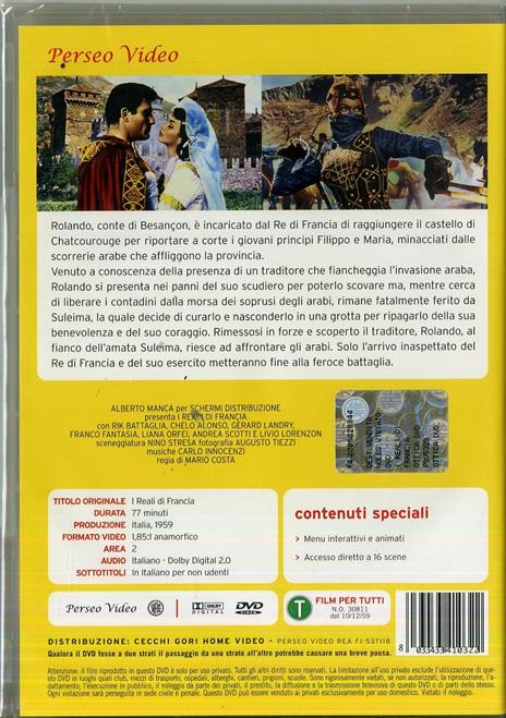 I reali di Francia di Mario Costa - DVD - 2