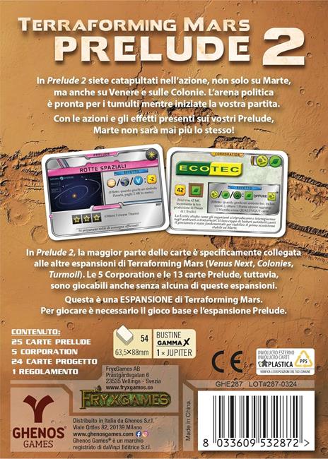 Terraforming Mars. Espansione Prelude 2. Gioco da tavolo - 3