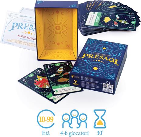 Presagi - Gioco di Carte - Gioco Strategico per Adulti e Bambini dai 10 Anni - 4-6 Giocatori - Durata 30min - 3