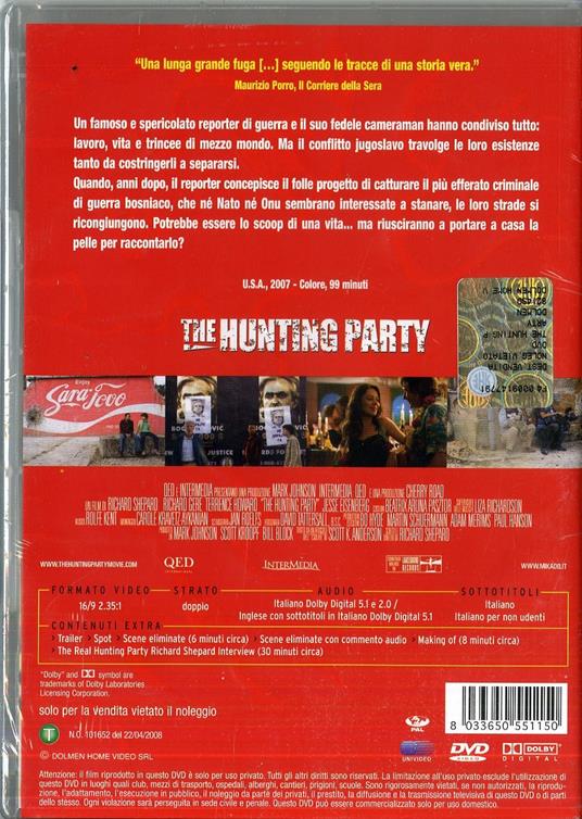 The Hunting Party di Richard Shepard - DVD - 2