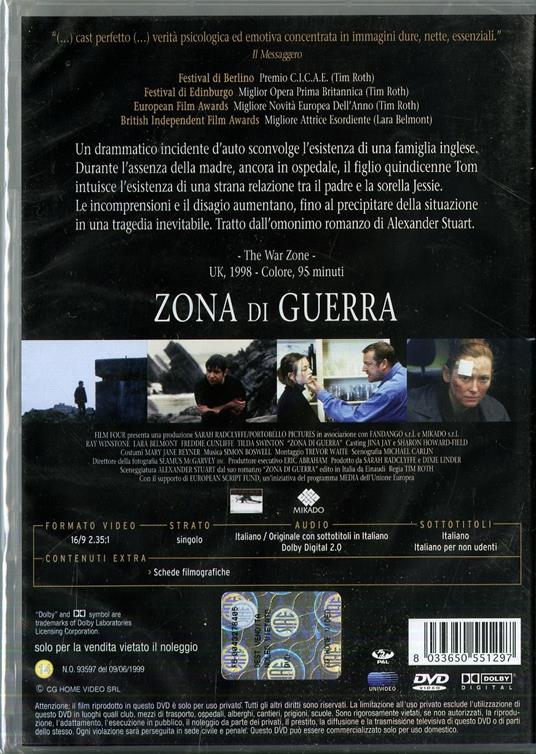 Zona di guerra di Tim Roth - DVD - 2