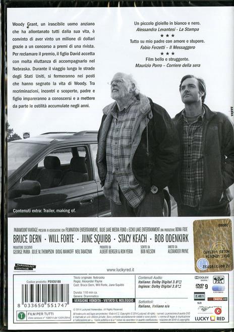 Nebraska di Alexander Payne - DVD - 2