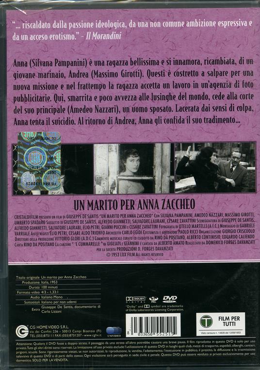 Un marito per Anna Zaccheo di Giuseppe De Santis - DVD - 2