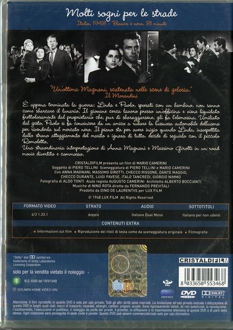 Molti sogni per le strade di Mario Camerini - DVD - 2