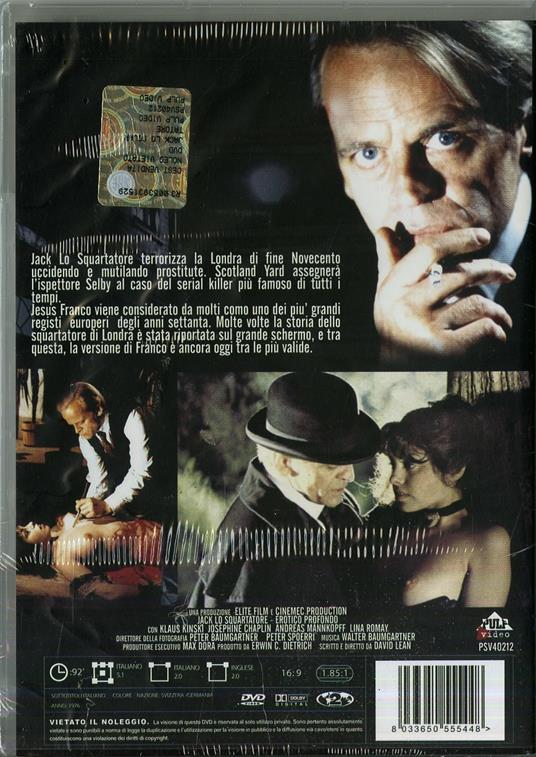 Erotico profondo. Jack the Ripper di Jess Jesus Franco - DVD - 2