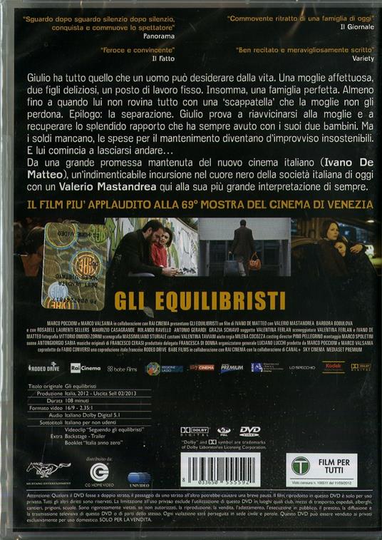 Gli equilibristi di Ivano De Matteo - DVD - 2