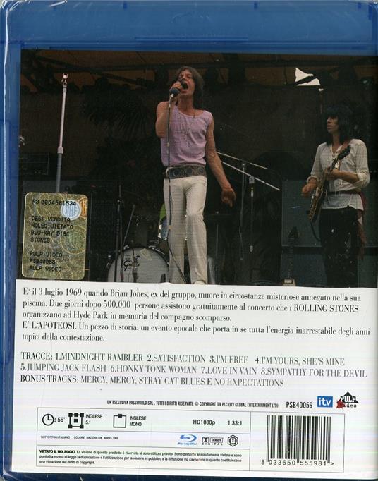The Rolling Stones. The Stones in the Park di Leslie Woodhead - Blu-ray - 2