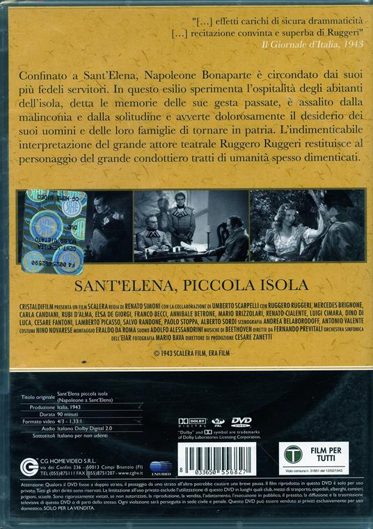 Napoleone a Sant'Elena di Renato Simoni - DVD - 2