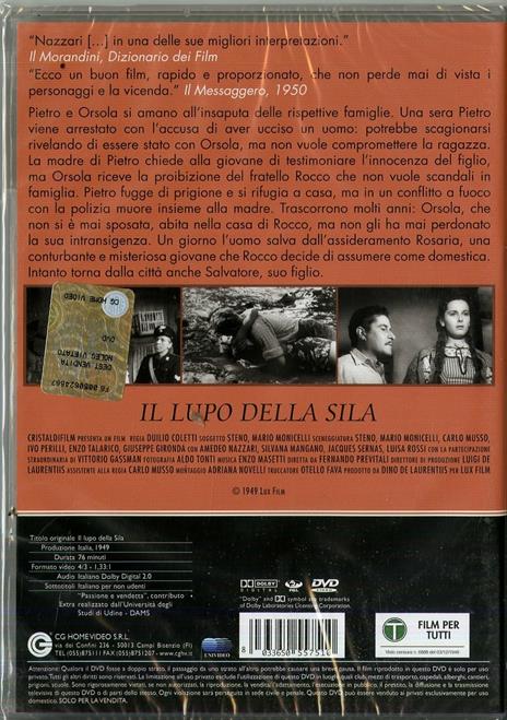Il lupo della Sila di Duilio Coletti - DVD - 2