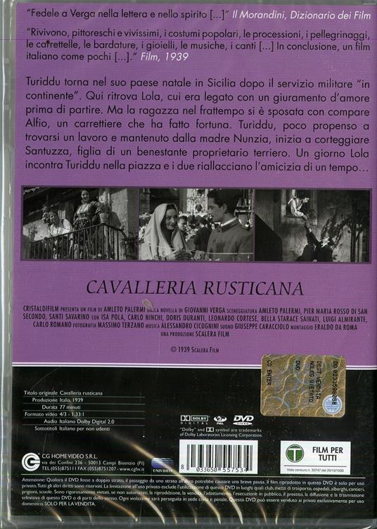 Cavalleria rusticana di Amleto Palermi - DVD - 2