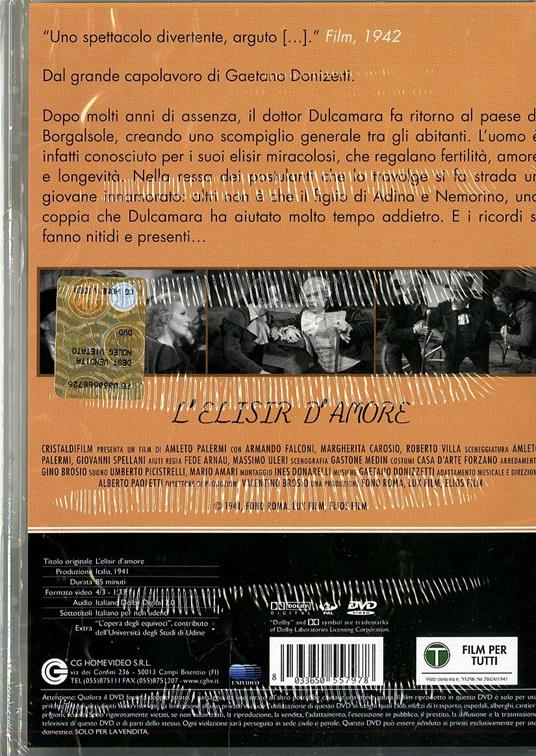 L' Elisir d'Amore di Amleto Palermi - DVD - 2