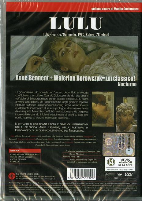 Lulù di Walerian Borowczyk - DVD - 2