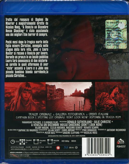 A Venezia... un dicembre rosso shocking di Nicolas Roeg - Blu-ray - 2