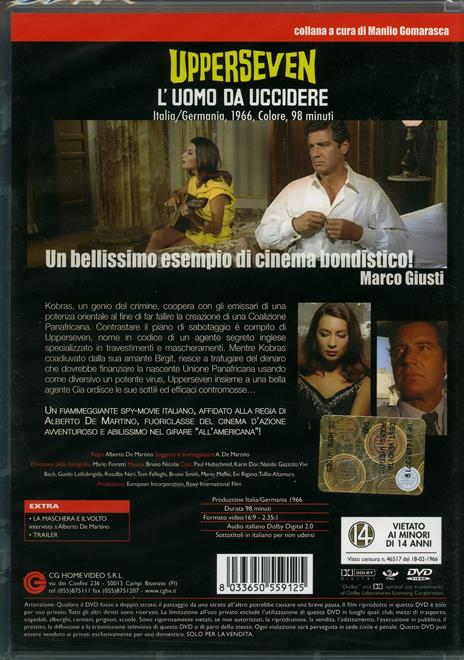 Upperseven l'uomo da uccidere di Alberto De Martino - DVD - 2
