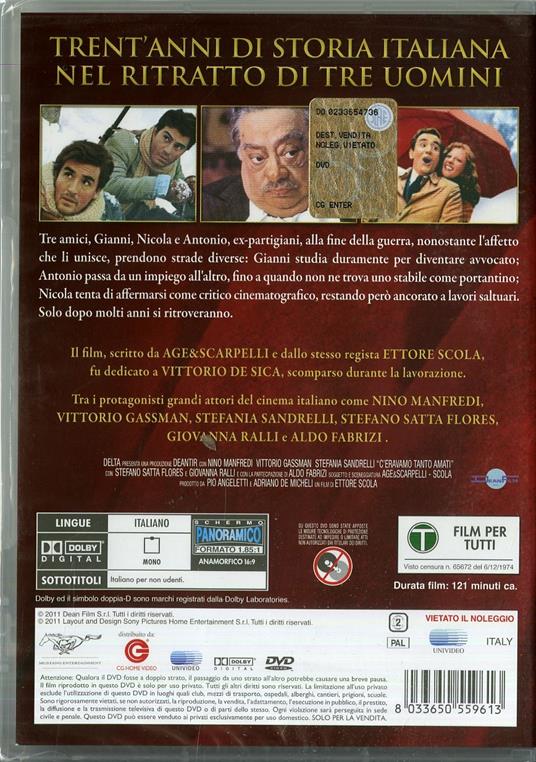C'eravamo tanto amati di Ettore Scola - DVD - 2