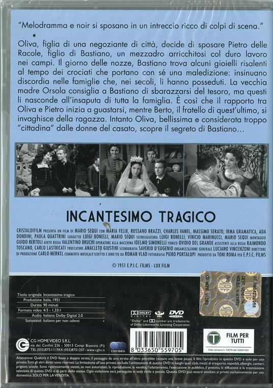 Incantesimo tragico. Oliva di Mario Sequi - DVD - 2