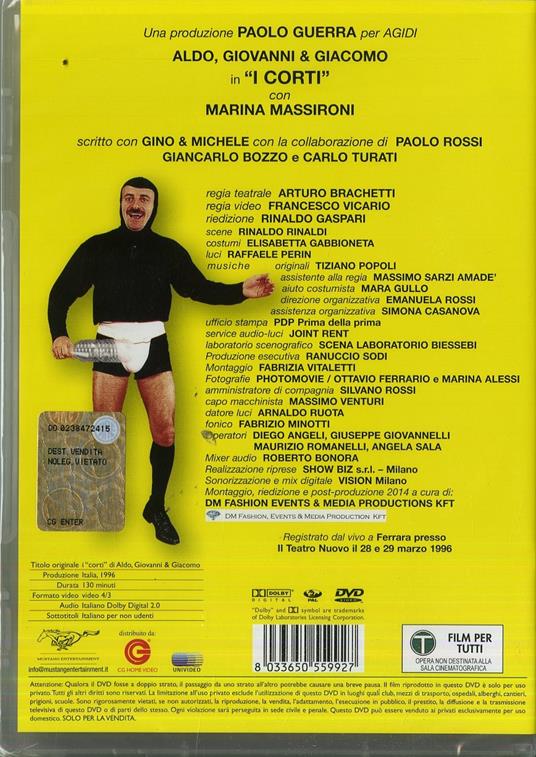I 'corti' di Aldo, Giovanni & Giacomo di Arturo Brachetti - DVD - 2