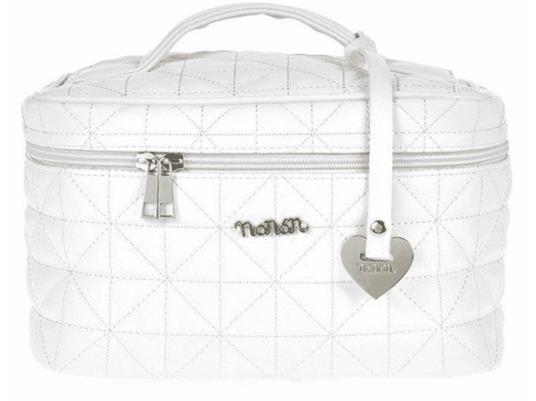 Beauty Case Trapuntato Bianco