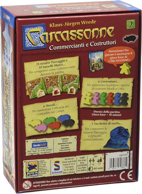 Carcassonne: commercianti e costruttori. Espansione 2. Gioco da tavolo - 3