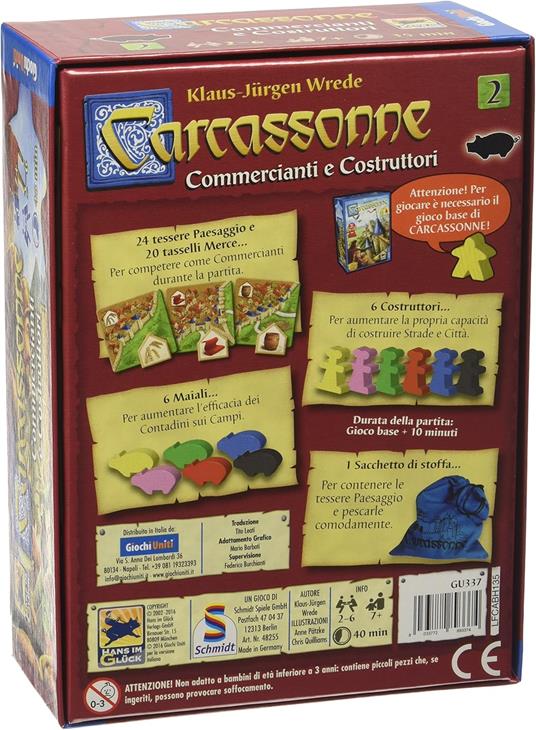 Carcassonne: commercianti e costruttori. Espansione 2. Gioco da tavolo - 3